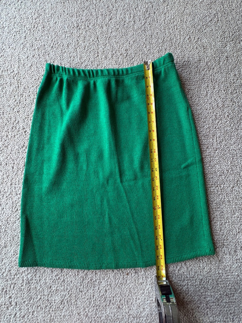 Vintage St John Santana Knit Skirt Set M Belted 80s Dynasty Office Siren Chic - Picture 12 of 15